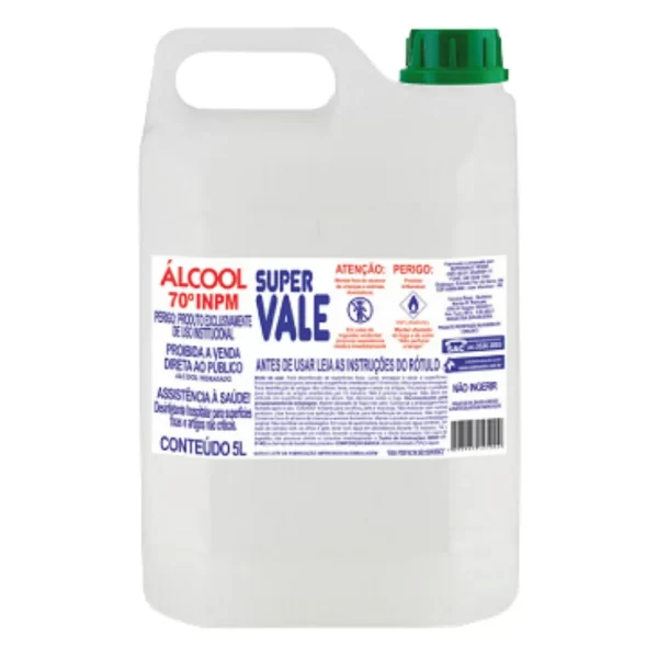 ÁLCOOL LÍQUIDO HIGIENIZANTE 70% 5L - SUPER VALE