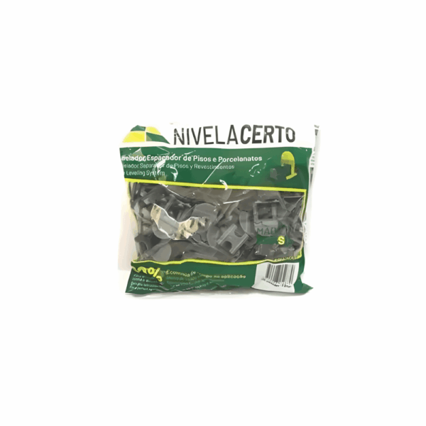 NIVELADOR DE PISO CINZA ESTREITO PACOTE COM 100 UNIDADES - MULTICERTO