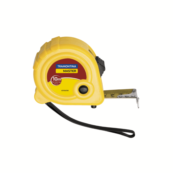 TRENA COM FITA DE AÇO E CORPO EM ABS COM FREIO DUPLO 10M - TRAMONTINA