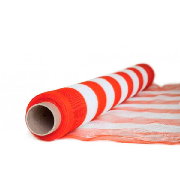 TELA DE SINALIZAÇÃO 1,2M X 50M LARANJA/BRANCA LEVE