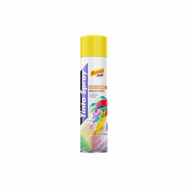 TINTA SPRAY AMARELO 400ML - MUNDIAL PRIME