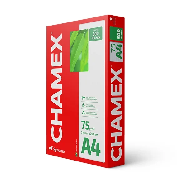 RESMA PAPEL SULFITE A4 BRANCO 500 FOLHAS - CHAMEX